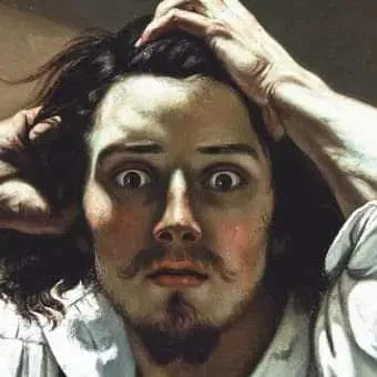 Courbet, Autoritratto, 1844, olio su tela