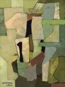Composizione astratta, 1960, olio su tela, 40,9 x 30,5 cm, Collezione privata