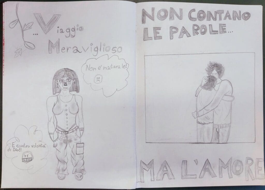 Doppia pagina "sei un viaggio meraviglioso"
