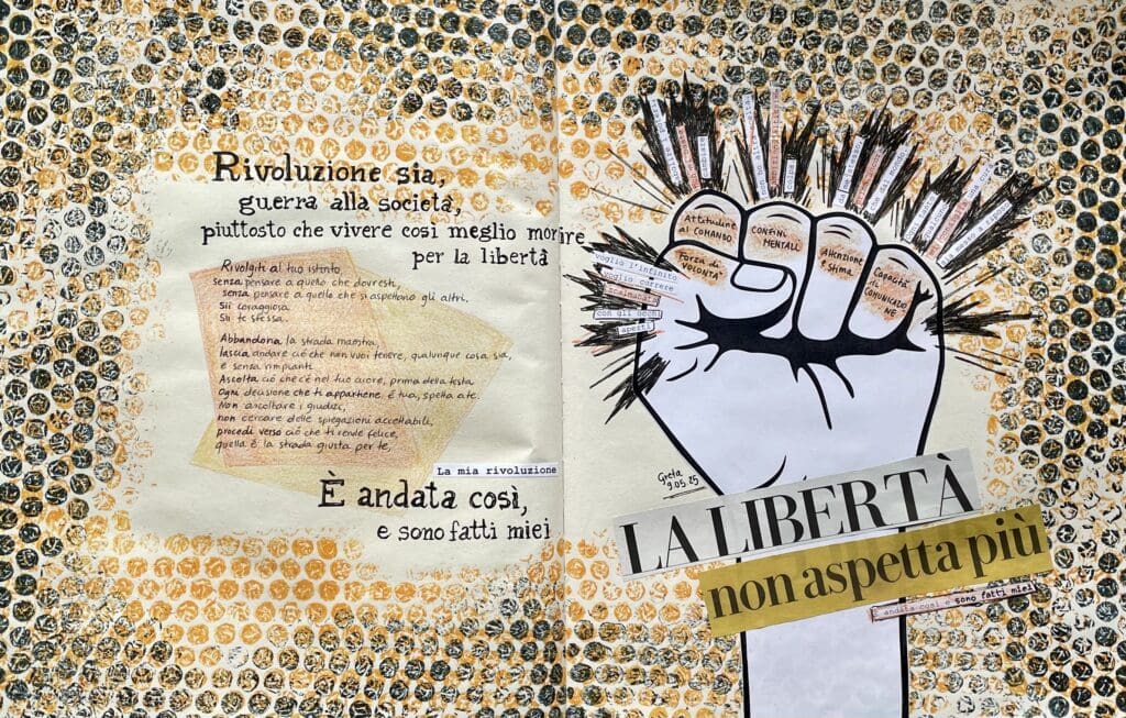 La doppia pagina di Greta